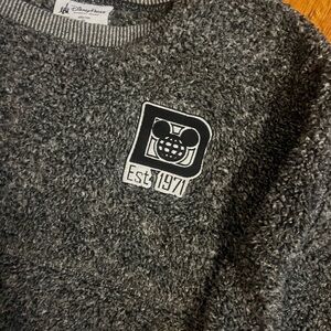 Disney Gray Textured Sweatshirt